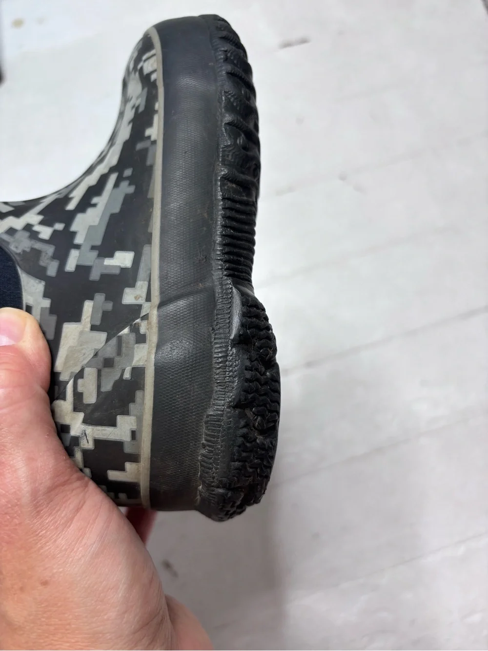 Bogs Classic Digital Camo Winter Boots Rated -30 Size 9 Grey Black